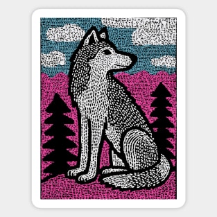 Ethereal Winter Wolf | Nordic Spirit Guide Magnet
